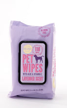 Load image into Gallery viewer, PRECIOUS TAILS Pet Grooming Wipes with Aloe Vitamin E 110pc