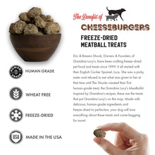 Load image into Gallery viewer, GRANDMA LUCY‘S Freeze-Dried Meatball Treats for Dogs - Cheeseburgers