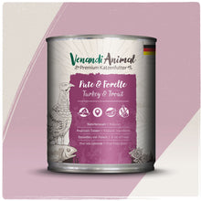 Load image into Gallery viewer, VENANDI ANIMAL Premium Cat Food - Turkey & Trout 400g