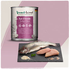 Load image into Gallery viewer, VENANDI ANIMAL Premium Cat Food - Turkey & Trout 400g