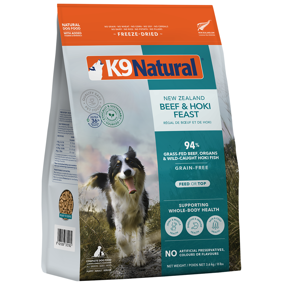 K9 NATURAL Beef & Hoki Feast Raw Freeze Dried Dog Food – MELLO