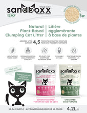 Load image into Gallery viewer, SANDBOXX Natural Plant Clumping Cat Litter - Unscented 3.65kg