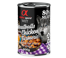 Load image into Gallery viewer, ALPHA SPIRIT Dog Complete Wet Food Meatballs 400g