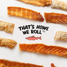 Load image into Gallery viewer, POLKADOG Salmon Skins Shorties Smoked Jerky for Dogs & Cats