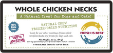 Load image into Gallery viewer, FIB Fresh Is Best Freeze Dried Whole Chicken Necks