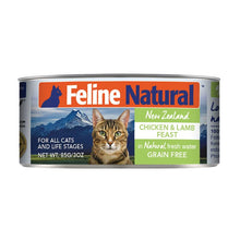 Load image into Gallery viewer, FELINE NATURAL Chicken & Lamb Feast Can for Cats