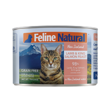 Load image into Gallery viewer, FELINE NATURAL Lamb & King Salmon Feast Can for Cats
