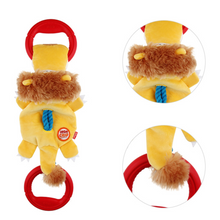 Load image into Gallery viewer, GIGWI Iron Grip Squeaking Plush Tug Toy - Lion