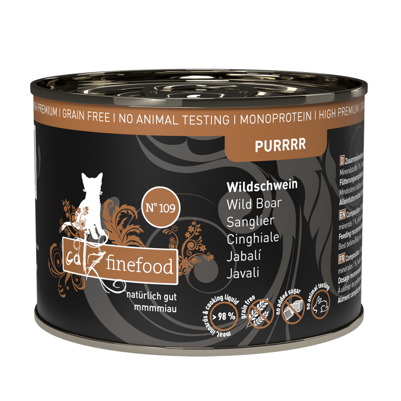 CATZ FINEFOOD PURRR Cat Wet Food - N° 109 Wild Boar