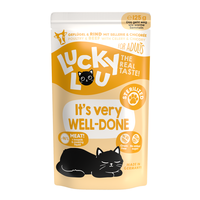 LUCKY LOU Adult Sterilized Cat Pouch - Poultry & Beef
