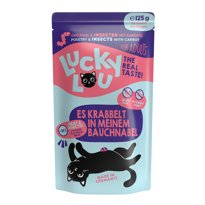 LUCKY LOU Adult Cat Pouch - Poultry & Insects