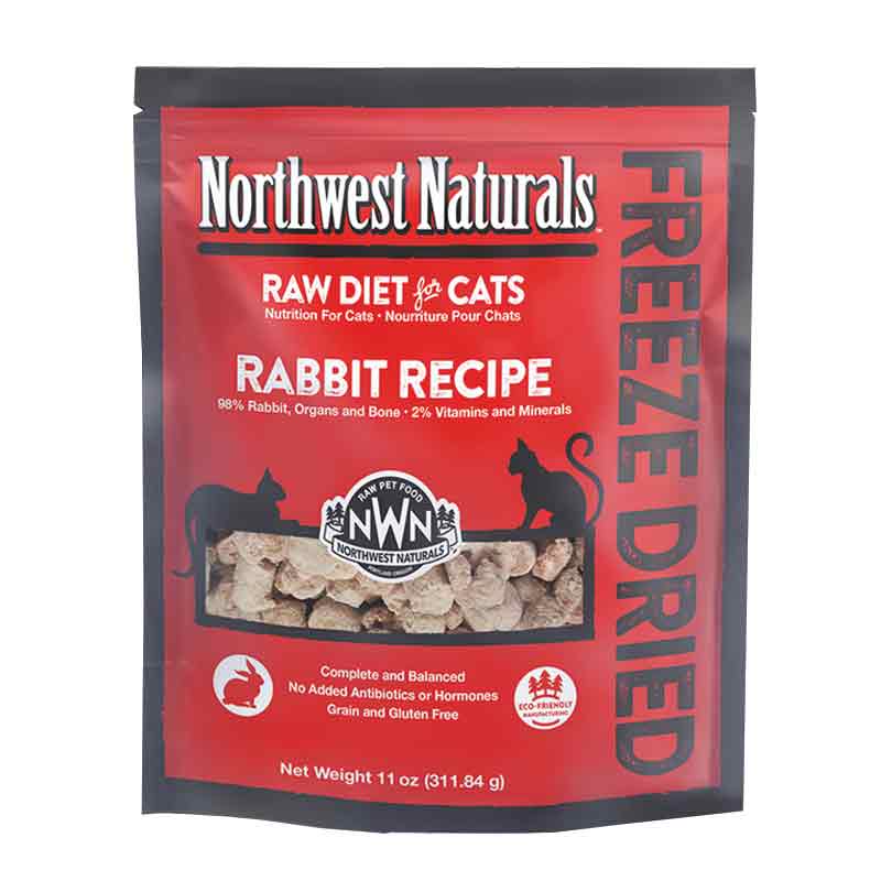 NORTHWEST NATURALS Freeze-dried Cat Rabbit Nibbles 11 oz