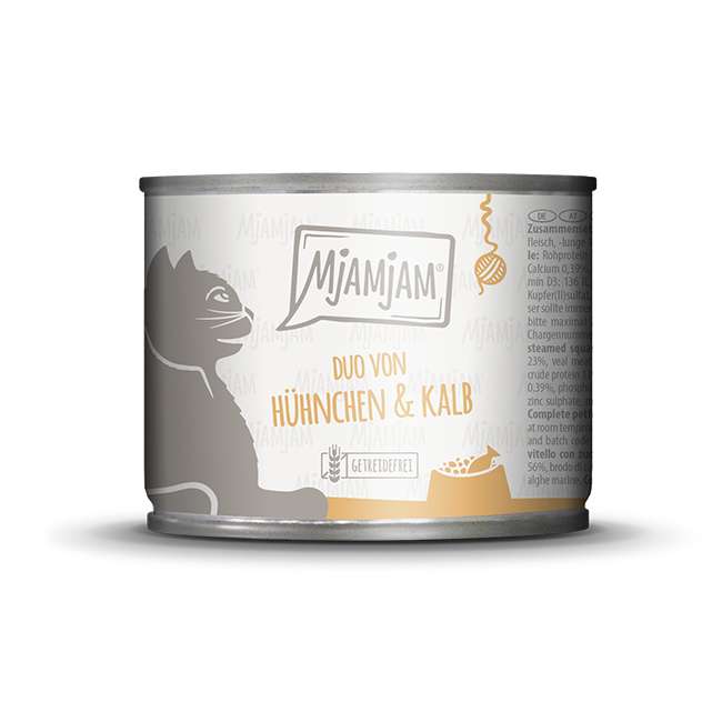 MJAMJAM Cat Wet Canned Food - DUO of Tender Chicken & Veal with Steamed Pumpkin【NEW】