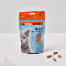 Load image into Gallery viewer, FELINE NATURAL Beef Healthy Bites Cat Treats
