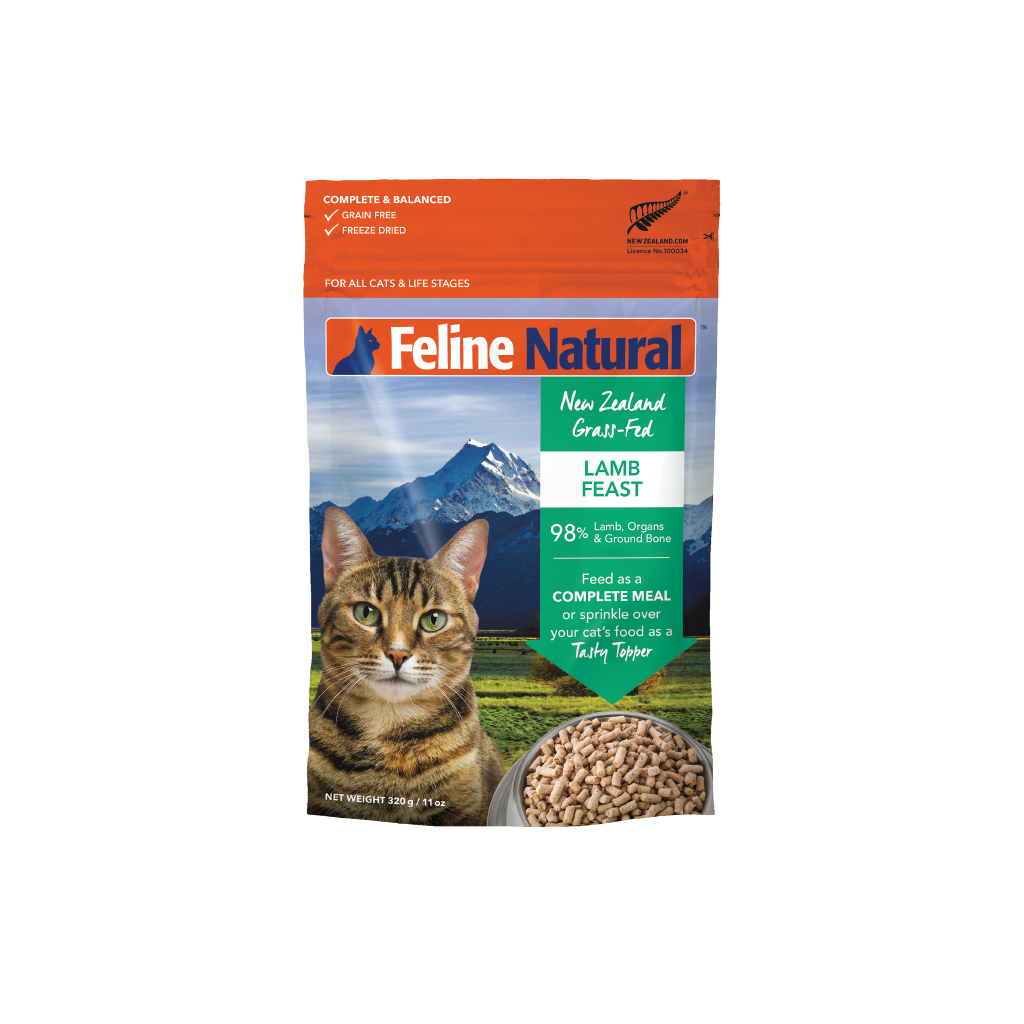 FELINE NATURAL Lamb Feast Raw Freeze Dried Food for Cats