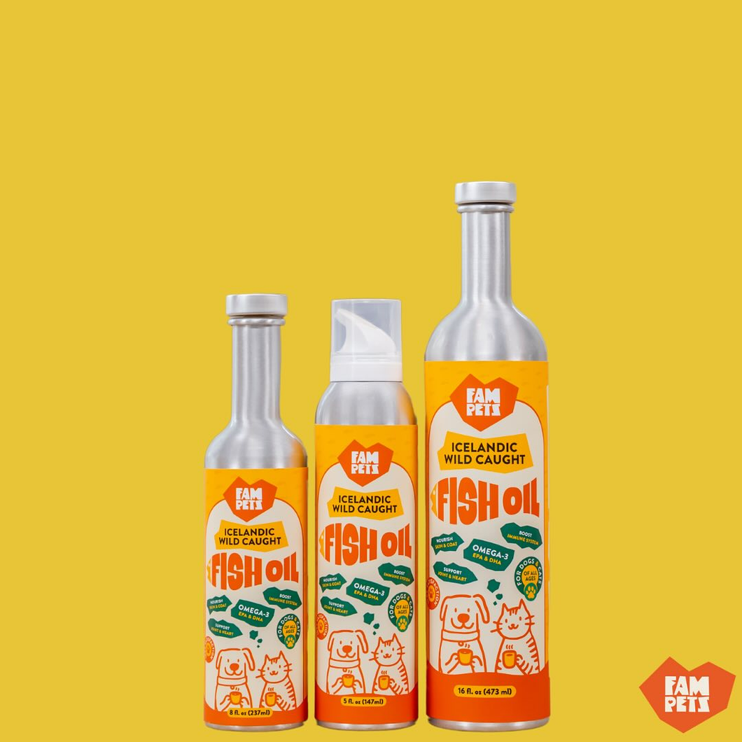 FAM PETS - Icelandic Wild Caught Fish Oil (Pour or Spray)