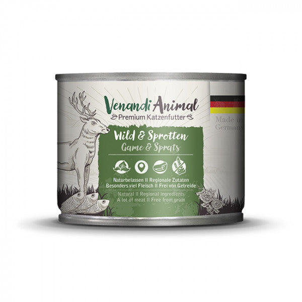 VENANDI ANIMAL Premium Katzenfutte - Venison & Sprats 🦌 【NEW】