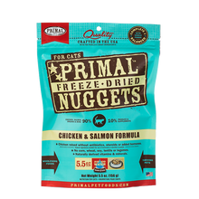 Load image into Gallery viewer, PRIMAL Cat Raw Freeze-dried Nuggets - Chicken &amp; Salmon 5.5 oz
