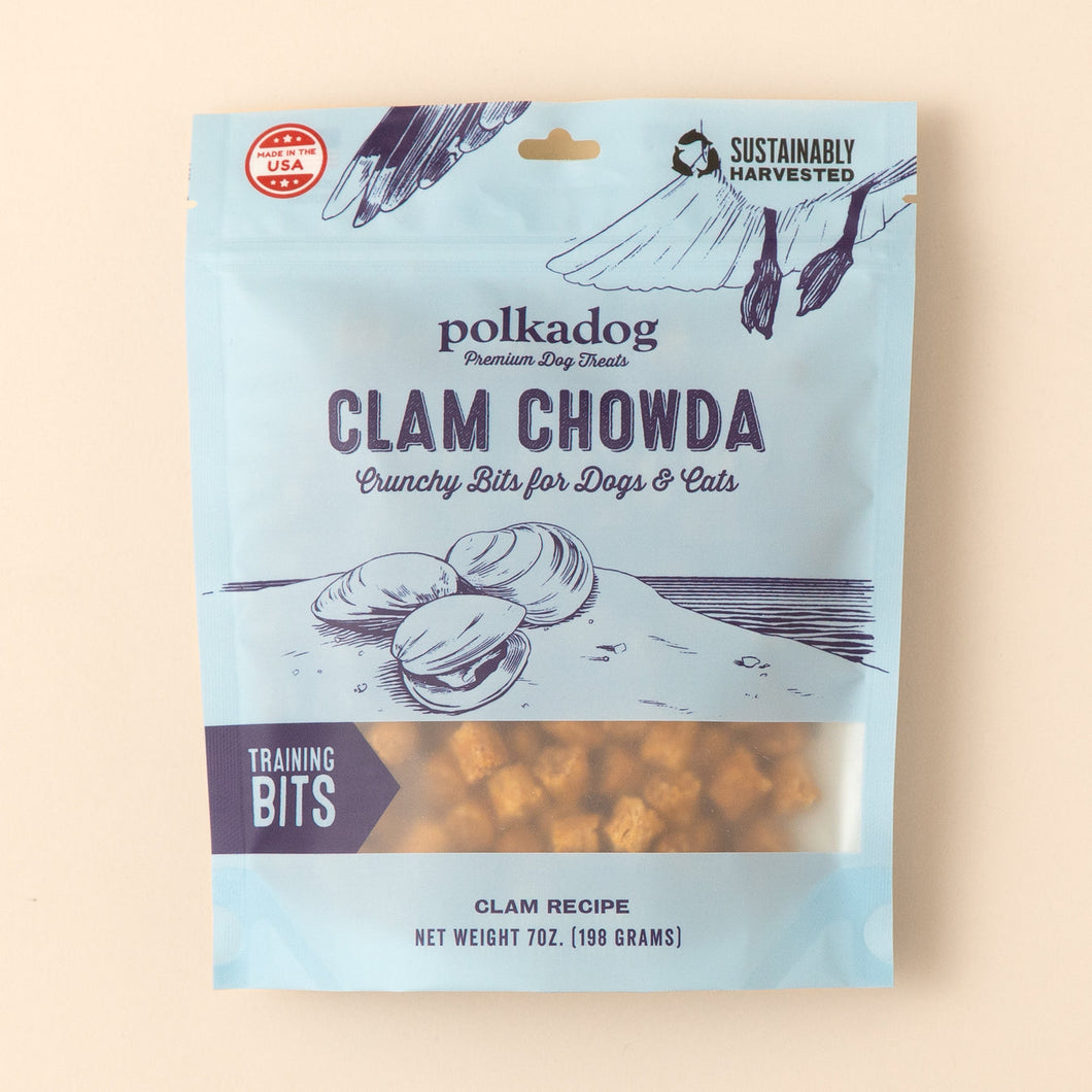 POLKADOG Clam Chowda Crunchy Bits for Dogs & Cats