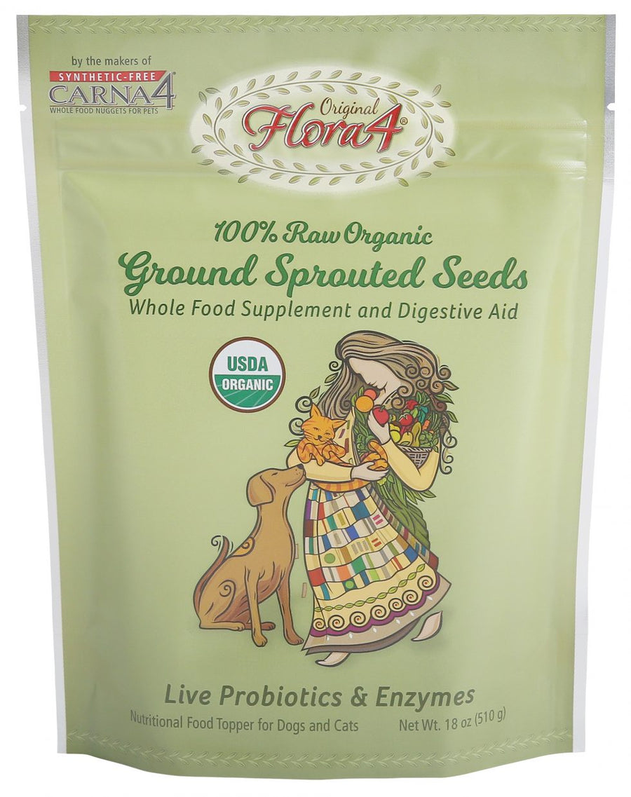 CARNA4 Flora4 Topper - 100% Raw Organic Ground Sprouted Seeds