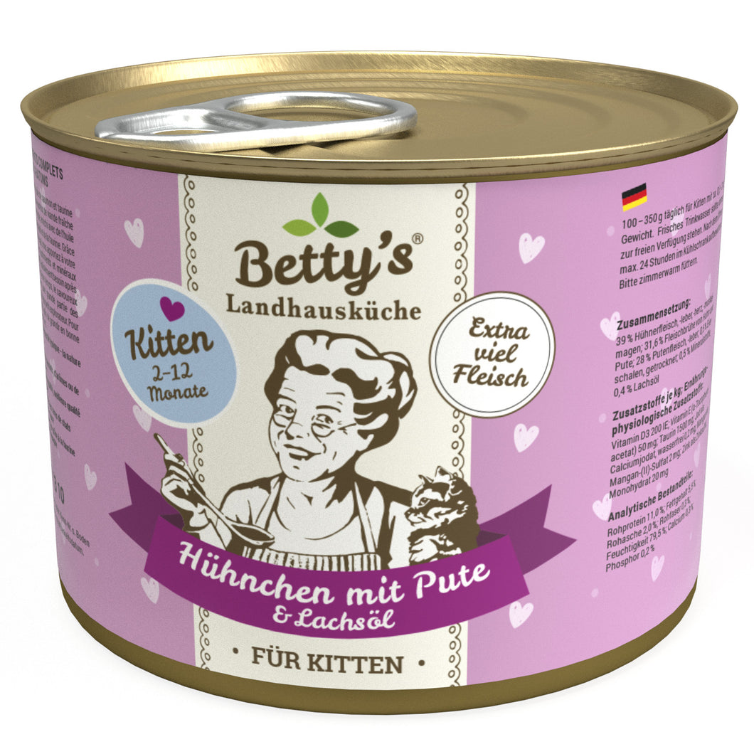 BOSWELIA BETTY'S Cat Wet Food 200g- Kitten Chicken Turkey