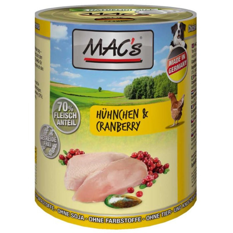 MAC'S Dog Wet Food - Chicken Cranberry 400g /800g