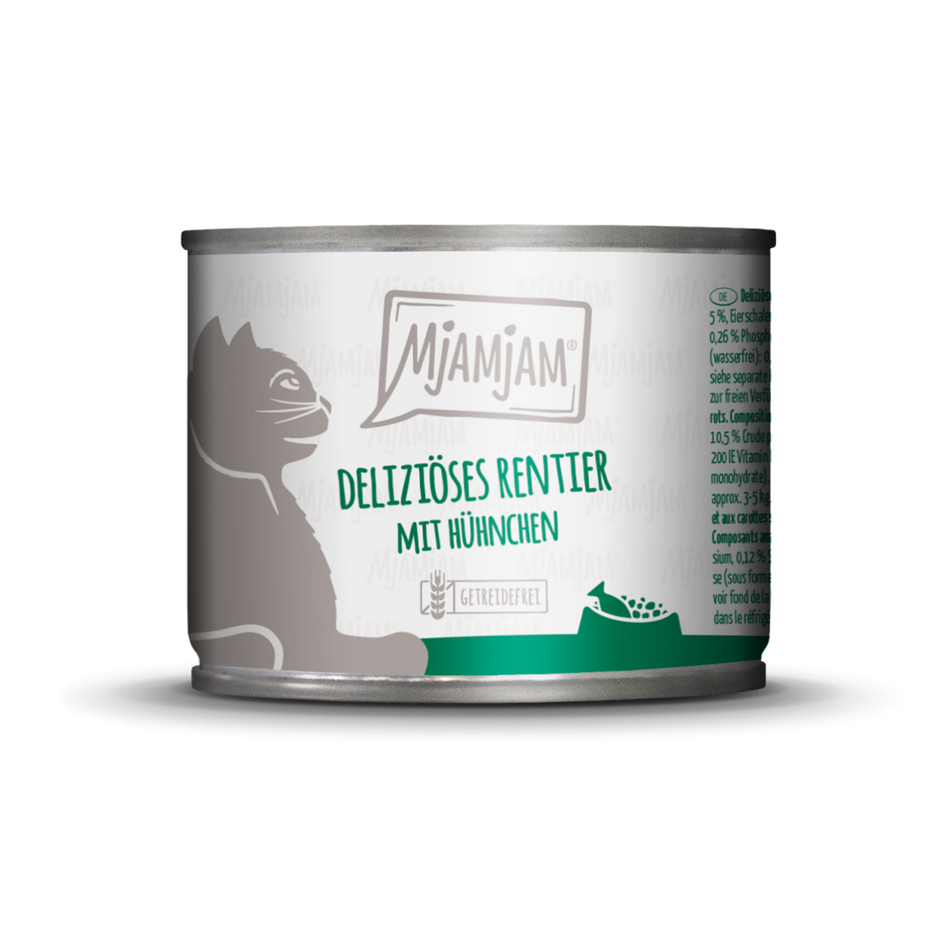 MJAMJAM Cat Wet Food - Delicious Reindeer with Chicken and Carrots