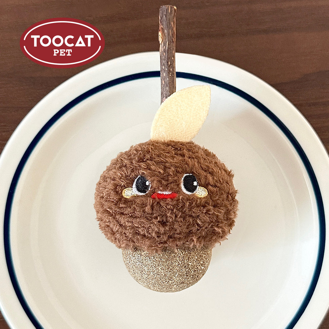 TOOCAT Silvervine Catnip Ball Cat Toy Brown Hazelnut
