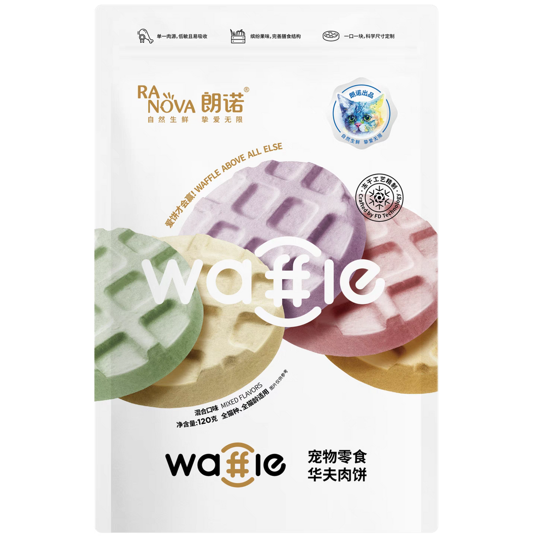 RANOVA 朗诺 Cat Freeze-dried Treat Meat Patties Waffles 120g