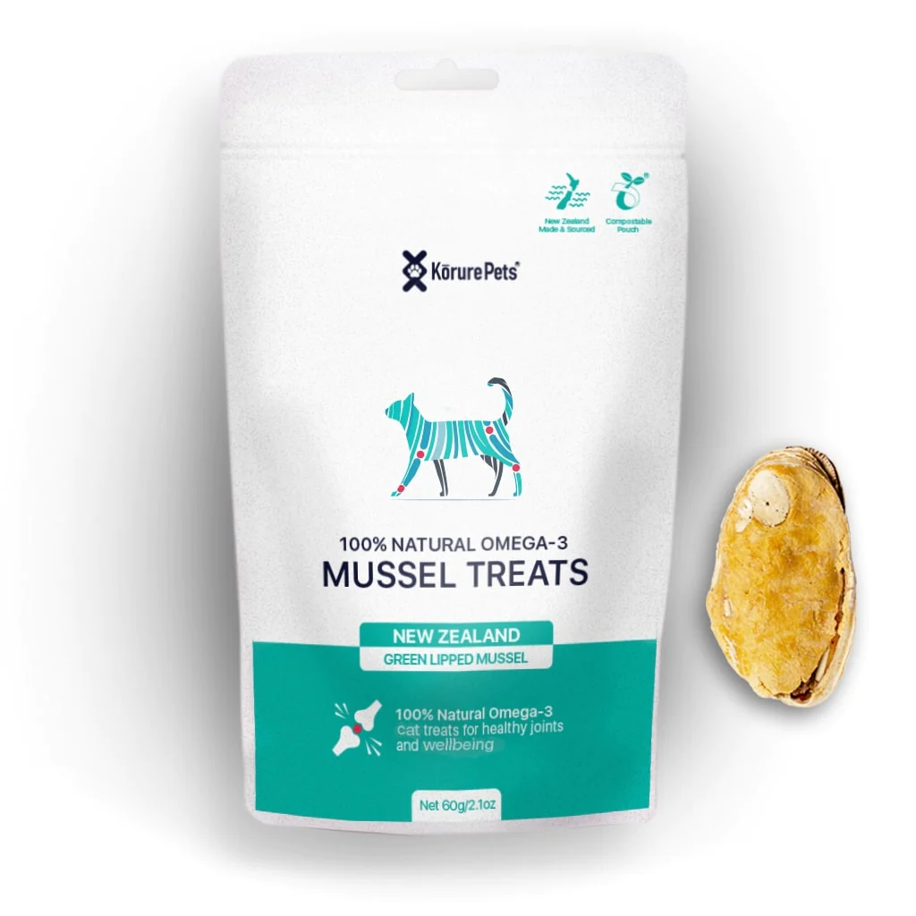 KORUREPETS 100% Natural New Zealand Whole Green Lipped Mussel Treats