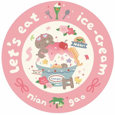 NIAN'GAO Pet Summer Cooling Pad - Pink Ice Cream Slush