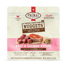 Load image into Gallery viewer, PRIMAL Cat Raw Freeze-dried Nuggets - Beef &amp; Salmon 5.5oz/14oz
