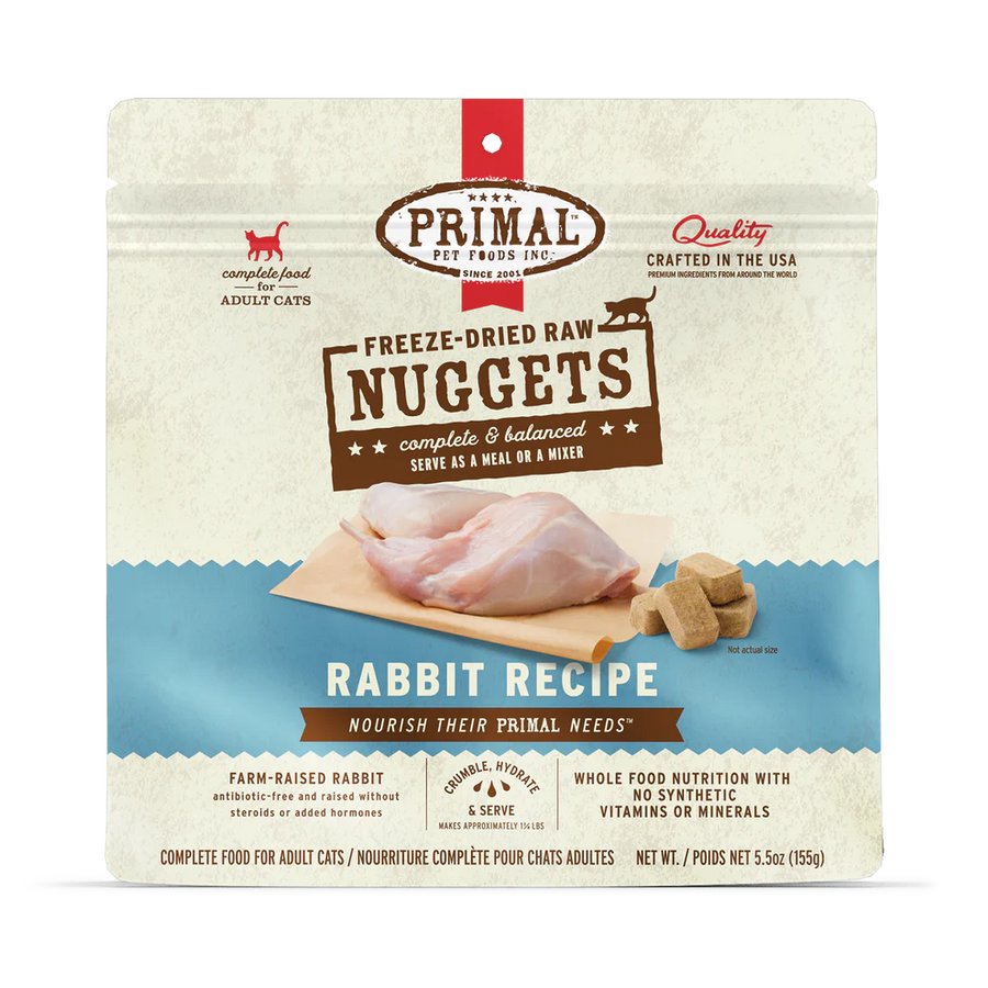 PRIMAL Cat Raw Freeze-dried Nuggets - Rabbit 5.5 oz