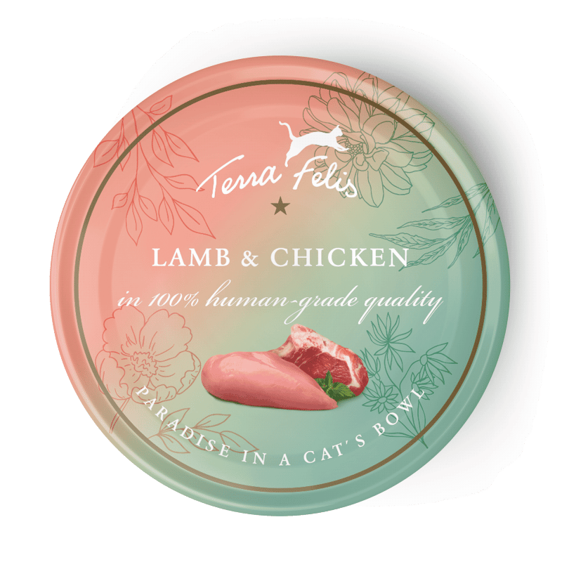 TERRA FELIS Cat Finest Wet Food Mono Protein - Chicken & Lamb 80g