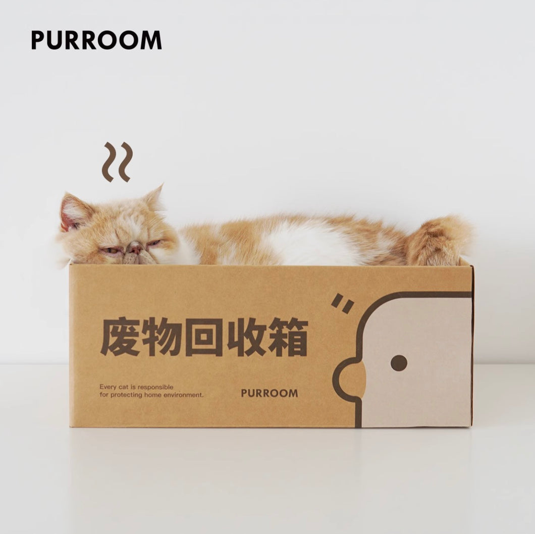 PURROOM 'Waste Recycling Bin' Cat Scratching Board Cat Box