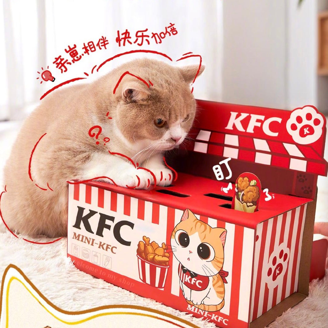 KFC 'Mini KFC' Whack-A-Mole Cardboard Box Cat Toy