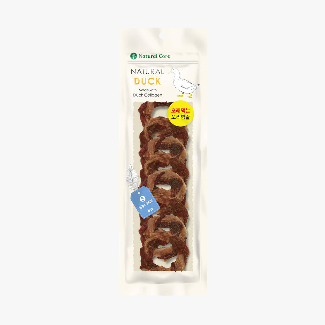 NATURAL CORE Dog Treat Natural Duck & Duck Tendon Ring 8p