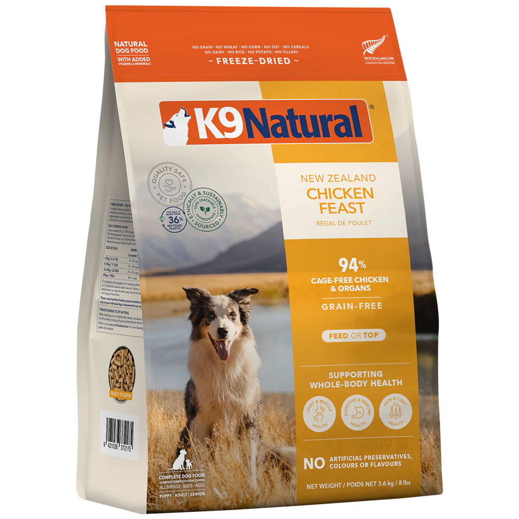 K9 NATURAL Chicken Feast Raw Freeze Dried for Dog Food
