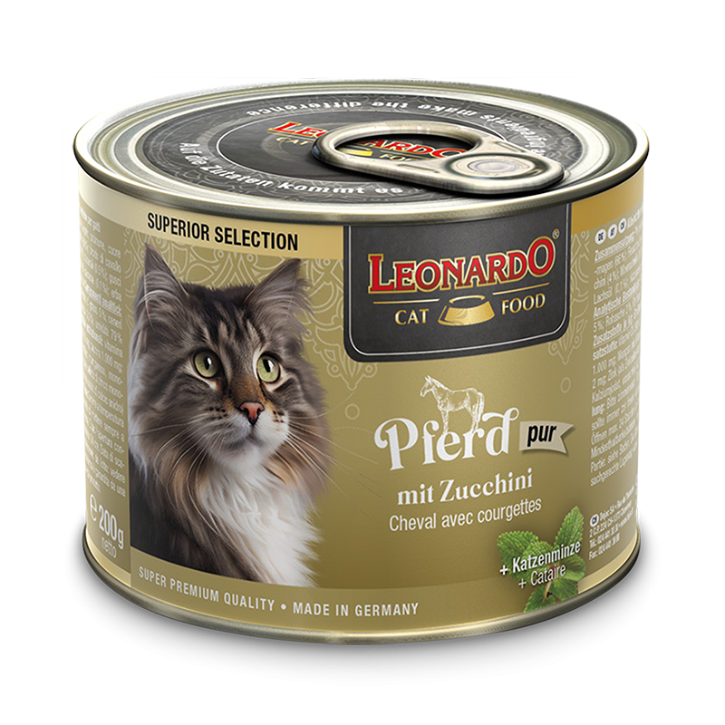 LEONARDO Superior Selection Cat Wet Food - Horse with Courgettes【NEW】