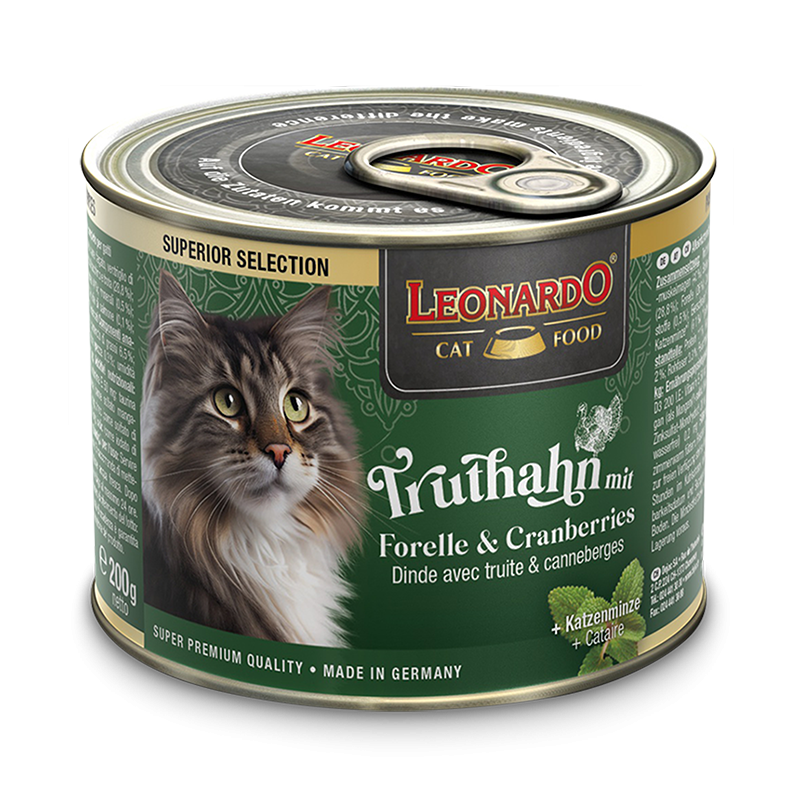 LEONARDO Superior Selection Cat Wet Food - Turkey with Trout & Cranberries【NEW】