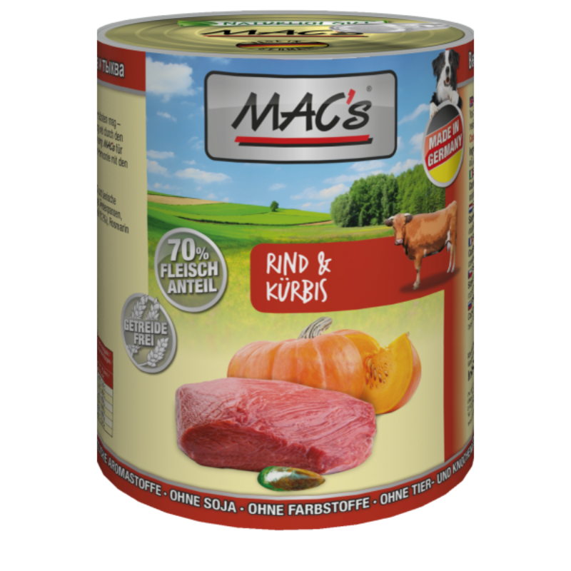 MAC'S Dog Wet Food - Beef Pumpkin 400g/800g