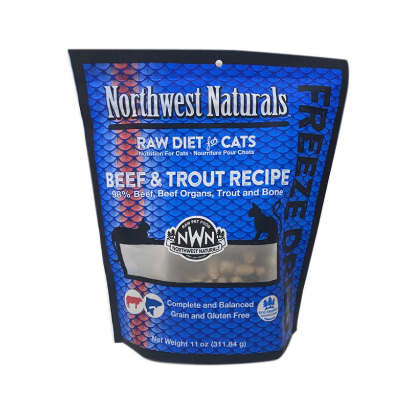 NORTHWEST NATURALS Freeze-dried Cat Beef & Trout Nibbles 11 oz