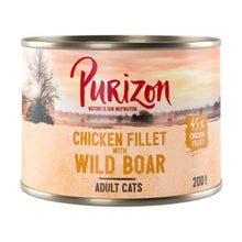 Load image into Gallery viewer, PURIZON Adult Cat Wet Food - Chicken Filet with Wild Boar
