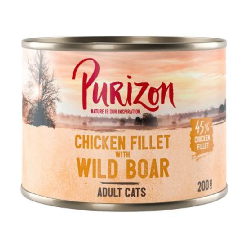 PURIZON Adult Cat Wet Food - Chicken Filet with Wild Boar