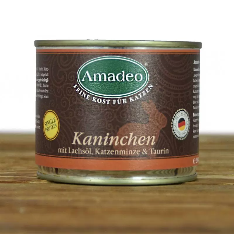 AMADEO Premium Cat Canned Wet Food - Pure Rabbit /23.07.18