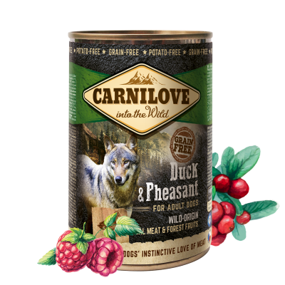 CARNILOVE into the Wild Dog Wet Food Can 400g -  Duck & Pheasant