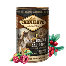Load image into Gallery viewer, CARNILOVE into the Wild Dog Wet Food Can 400g -  Venison &amp; Reindeer
