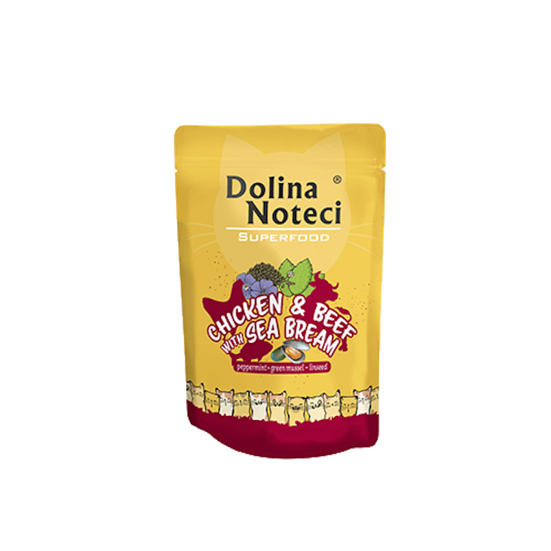 DOLINA NOTECI Superfood Pouch for Cats - Chicken & Beef