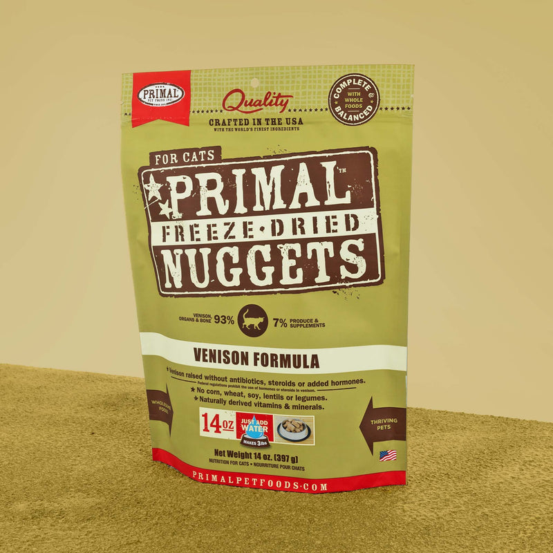 PRIMAL Cat Raw Freeze-dried Nuggets - Venison