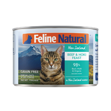 Load image into Gallery viewer, FELINE NATURAL Beef &amp; Hoki Feast Can for CATS
